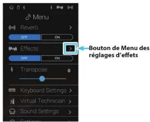 KAWAI CA78 - Ajuster les réglages Effect - 2