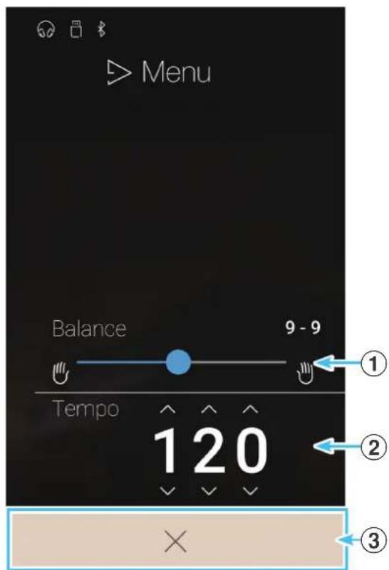 KAWAI CA78 - ③ Close Menu (Fermer le menu) - 2