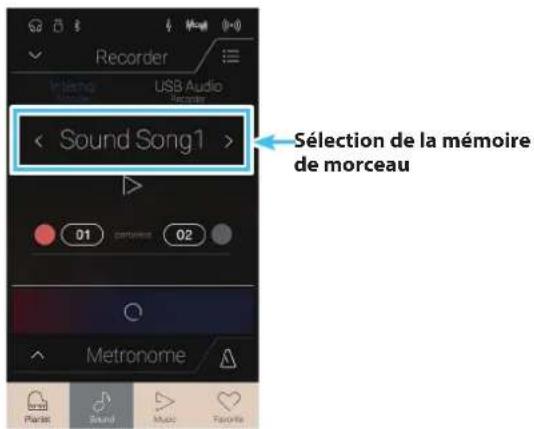 KAWAI CA78 - ■ Sélection de la mémoire et de la partie de morceau - 1