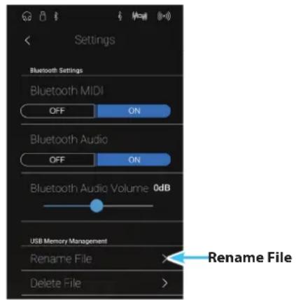 KAWAI CA78 - ■ Renommer un fichier - 1