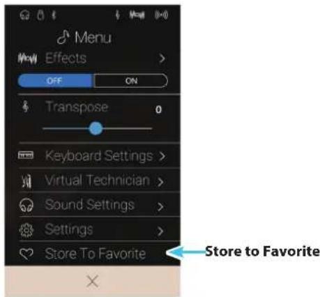 KAWAI CA78 - ■ Fonction Store to Favorite - 1