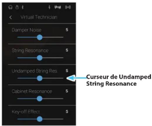 KAWAI CA78 - Réglage du volume Undamped String Resonance - 1