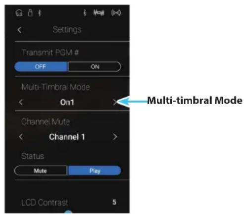 KAWAI CA98 - Modifier le paramètre du mode Multi-timbral - 1