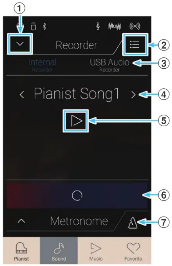 KAWAI CA98 - ⑦ Barre Metronome - 1
