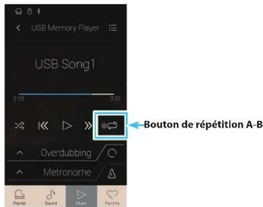 KAWAI CA98 - Répéter une partie d'un morceau/fichier audio (fonction A-B Repeat) - 1