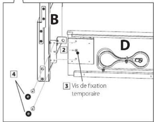 KAWAI CA99 - Fixation des panneaux latéraux au pédalier - 3