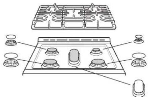 LG LSG5513ST - Removing and Replacing the Gas Surface Burners - 1