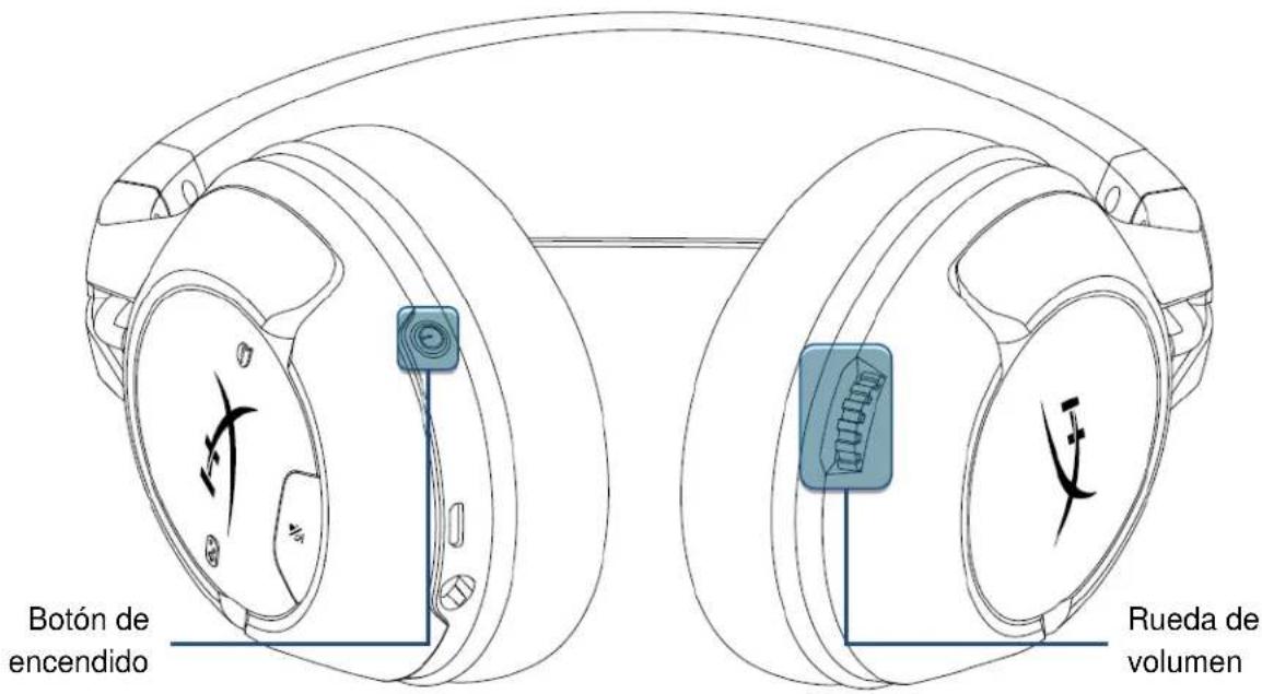HYPERX CloudX Flight - Controles de audio - 1