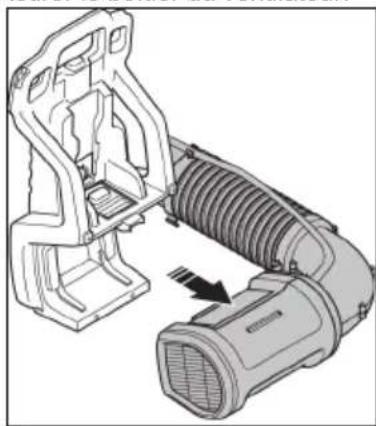JONSERED BP750i - Passage de l'outil au mode d'utilisation pour gaucher - 4