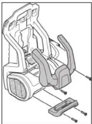 JONSERED BP750i - To change the product to left-handed operation - 2