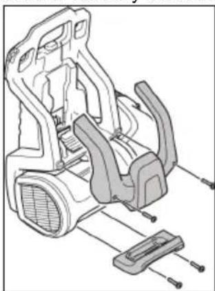 JONSERED BP750i - Para cambiar el producto para el uso de zurdos - 2