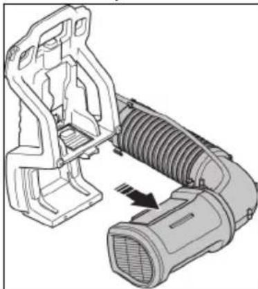 JONSERED BP750i - Para cambiar el producto para el uso de zurdos - 4