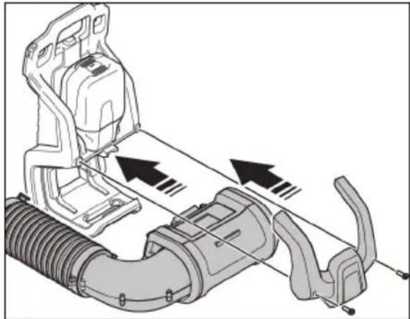 JONSERED BP750i - Para cambiar el producto para el uso de zurdos - 6