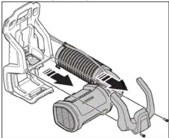 JONSERED BP750i - To change the product to left-handed operation - 3