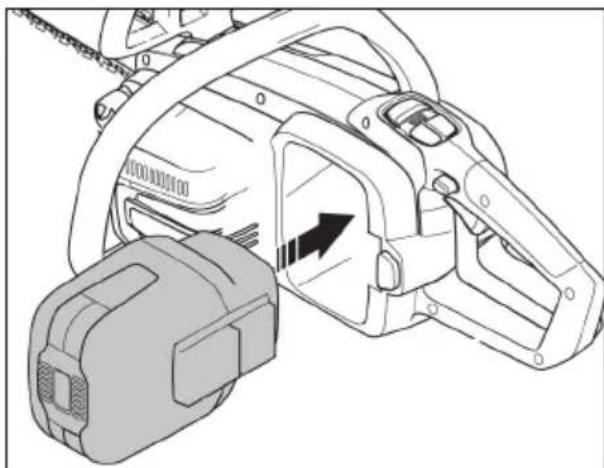 JONSERED CS16i - Para instalar la unidad de batería - 1