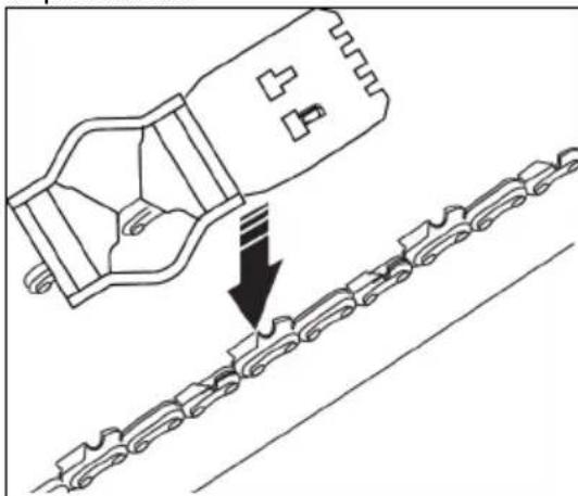 JONSERED CS16i - Réglage de la jauge de profondeur - 1