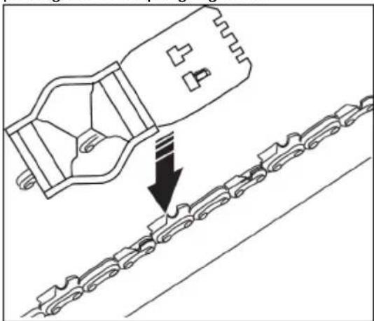 JONSERED CS16i - To adjust the depth gauge setting - 2