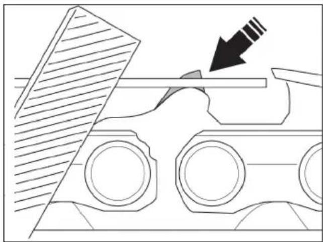 JONSERED CS16i - To adjust the depth gauge setting - 3