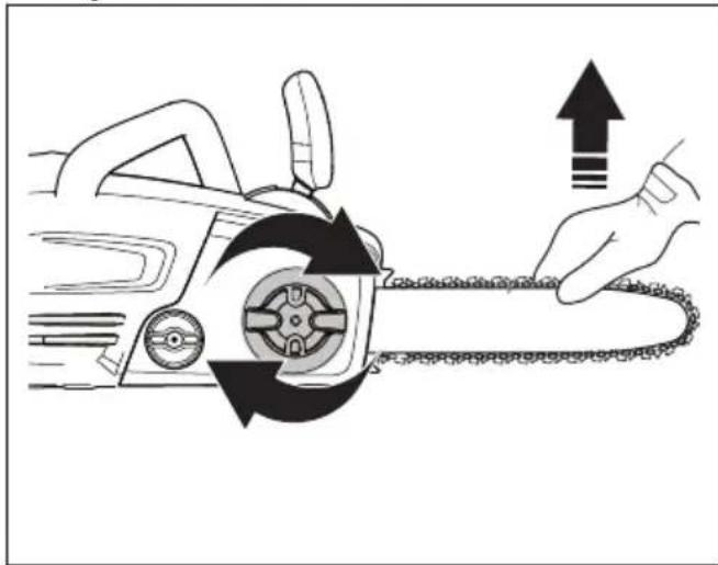 JONSERED CS16i - To add tension to the saw chain - 2