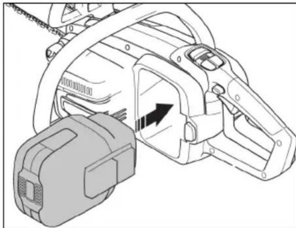 JONSERED CS16i - Installation de la batterie - 1