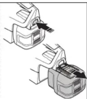 JONSERED HT24i - To install the battery pack - 2
