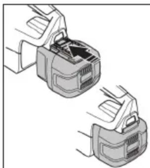 JONSERED HT24i - To install the battery pack - 1