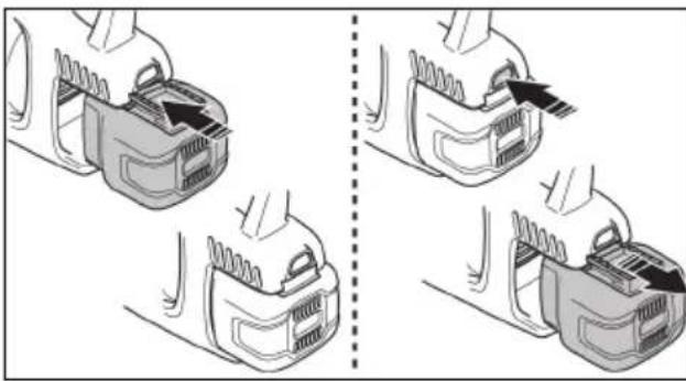 JONSERED B750i - To install the battery pack - 1