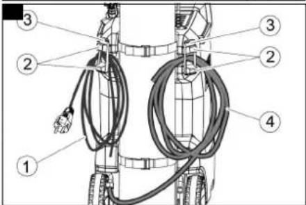 Technical diagram of a mechanical device with numbered components for identification