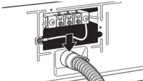 WHIRLPOOL YWED5010LW - Attach direct wire cable to strain relief - 1