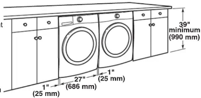 WHIRLPOOL YWED5010LW - Installation sous comptoir personnelisée : - 1