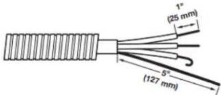 WHIRLPOOL YWED5010LW - Prepare your 4-wire cable for direct connection - 1