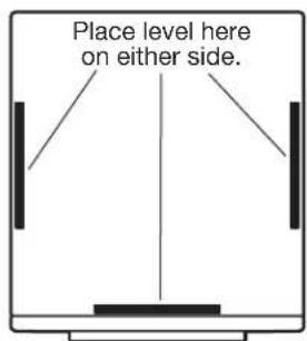 Place level here on either side.