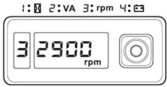 Honda EU70is - Mode d'affichage de l'i-Monitor 3 – Régime moteur - 1