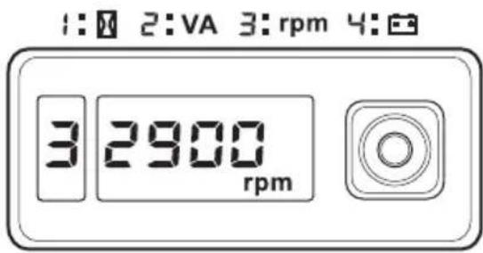1: M 2: VA 3: rpm 4: 3 2900 rpm