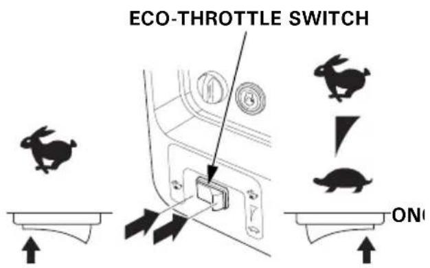 ECO-THROTTLE SWITCH ON