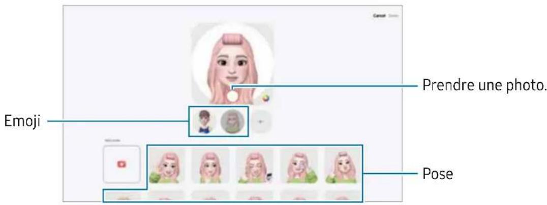 SAMSUNG Galaxy Tab S8 Ultra - Créer votre profil de contact avec un AR emoji - 1