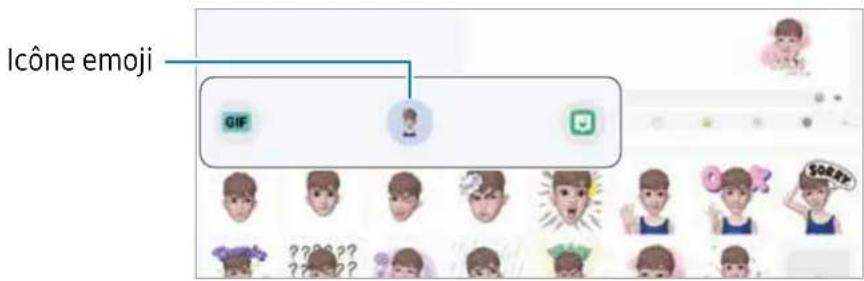 SAMSUNG Galaxy Tab S8 Ultra - Utiliser des symboles AR Emoji dans une conversation - 1