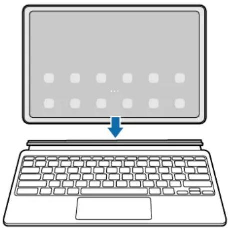 SAMSUNG Galaxy Tab S8 Ultra - Connector la tablette à l'étui avec clavier - 1