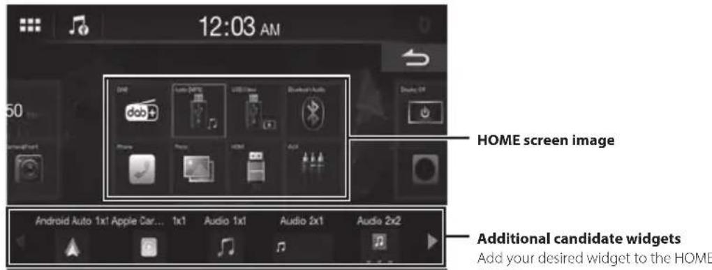 ALPINE iLXW690DU - Touch and hold the HOME screen. - 1