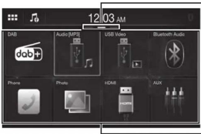 ALPINE iLXW690DU - Esemblio di schermata HOME - 1