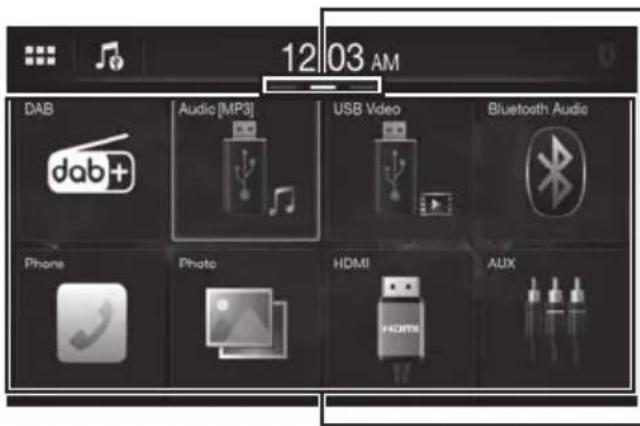 ALPINE iLXW690DU - HOME screen example - 1