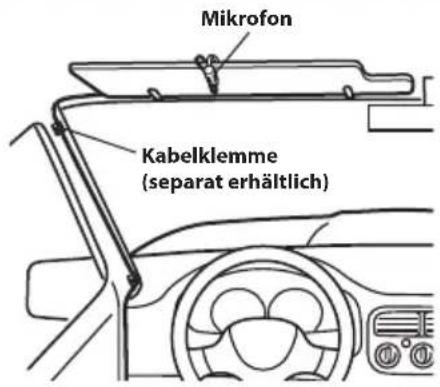 ALPINE iLXW690DU - Anbringen des Mikrofons - 1