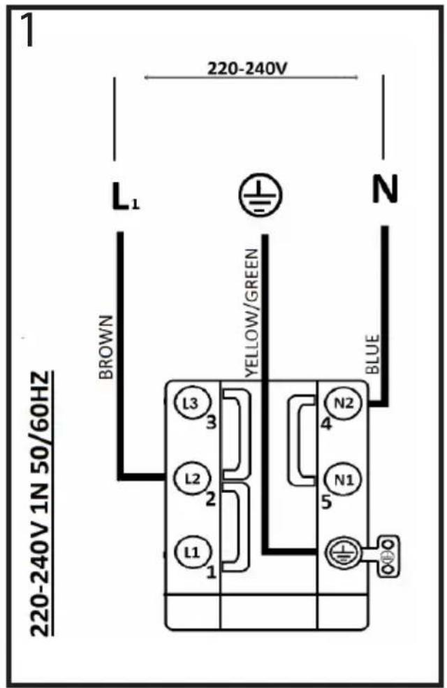 Airforce Centrale 110 XXL - Electrical connection diagram - 1
