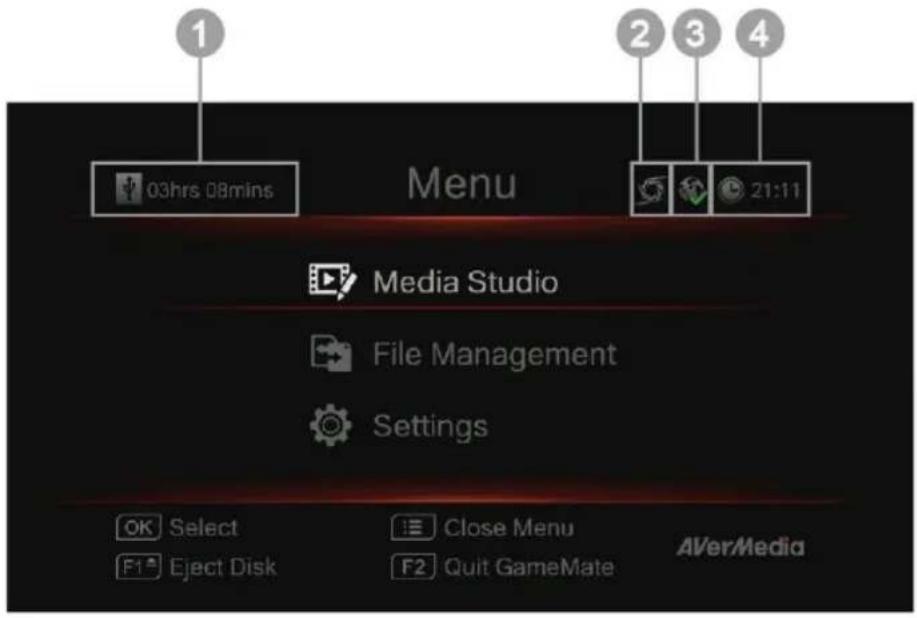 AVERMEDIA Live Streamer CAM 315PW315 - Chapitre 5. Menu OSD - 1