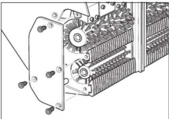 Kärcher BR 4735 Esc - A kefehengerek és a felvevő kefék kicserélése - 1
