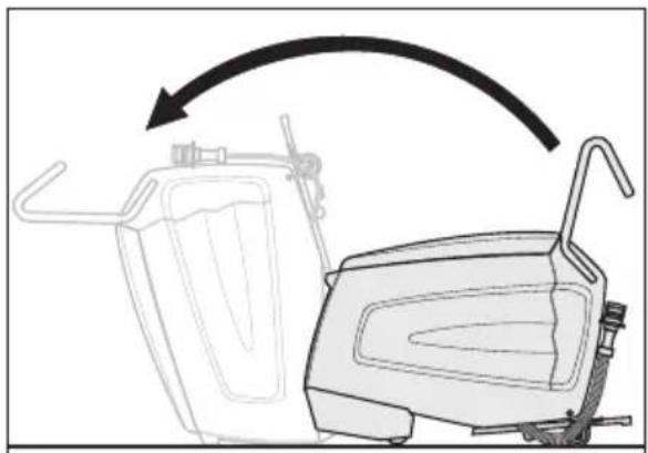 Kärcher BR 4735 Esc - Posizionare l'apparecchio in posizione di manutenzione - 1