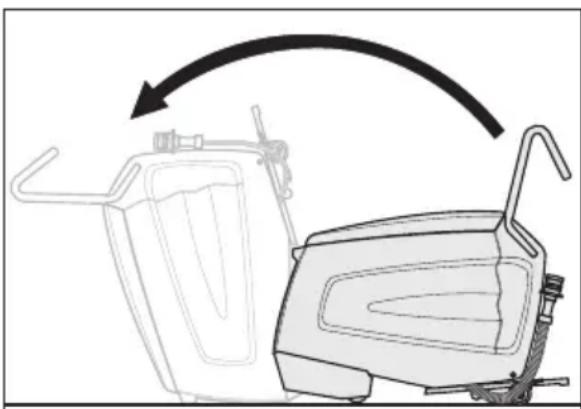Kärcher BR 4735 Esc - Bascular el aparato en la posición de mantenimiento - 1