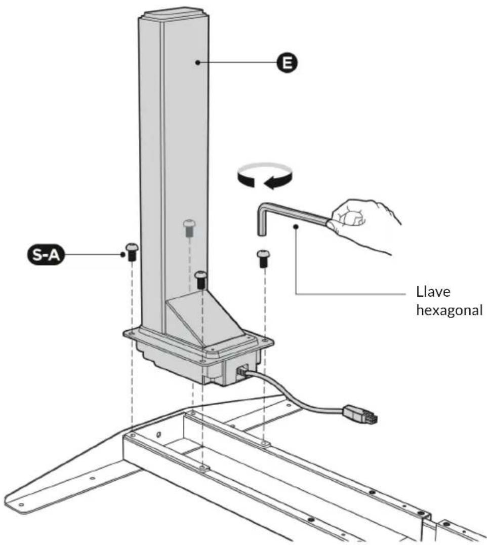 OneConcept Multidesk Comfort - Montaje de las columnas elevadoras - 2