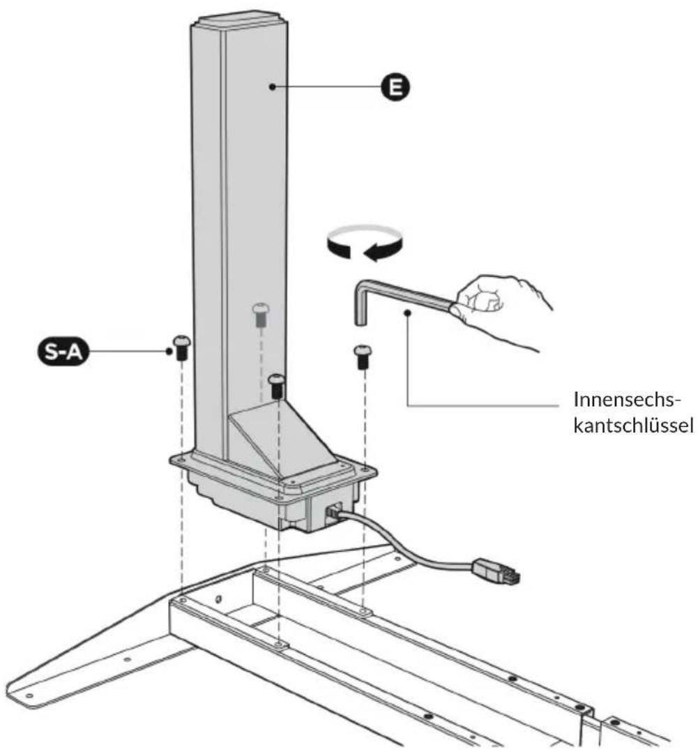 OneConcept Multidesk Comfort - Montage der Hebesäulen - 2