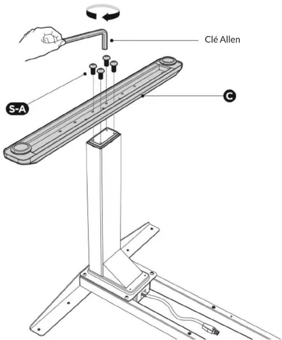 OneConcept Multidesk Comfort - Montage des pieds - 2